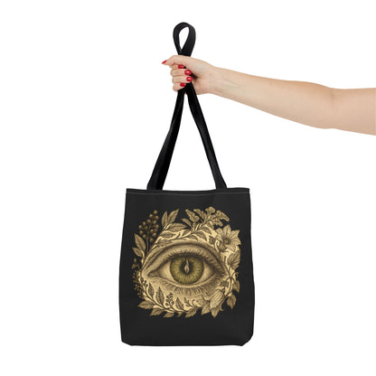 Floral Green Eye Tote Bag