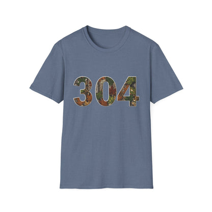 West Virginia Area Code Camo T-Shirt, WV Camo Tee, Mountain State Shirt, Appalachian Tee, 304 Area Code Shirt