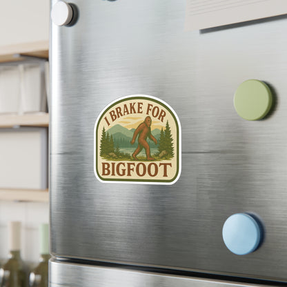 Bigfoot Kiss-Cut Vinyl Decals, Playful Sasquatch Stickers for Car, Home Decor, Gifts, Outdoor Adventures, Nature Lovers