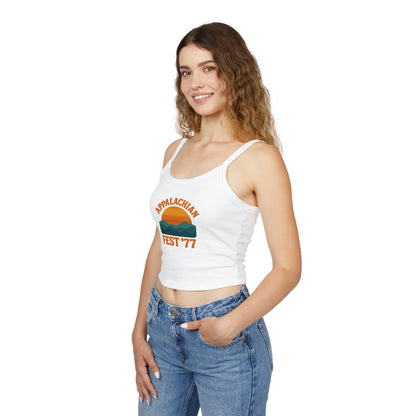 Appalachian Festival Tank Top, Women's Spaghetti Strap Top, Retro Summer Tee, Festival Apparel, Boho Style Clothing
