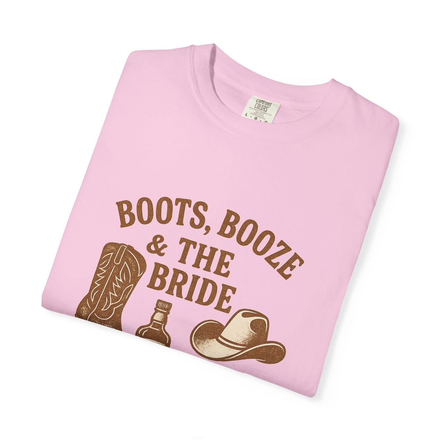 Country Bachelorette Party T-shirt, Boots Booze Bride Western Shirt, Wedding Shower Tee, Southern Bridal Party Top, Rustic Bride Tribe Gift