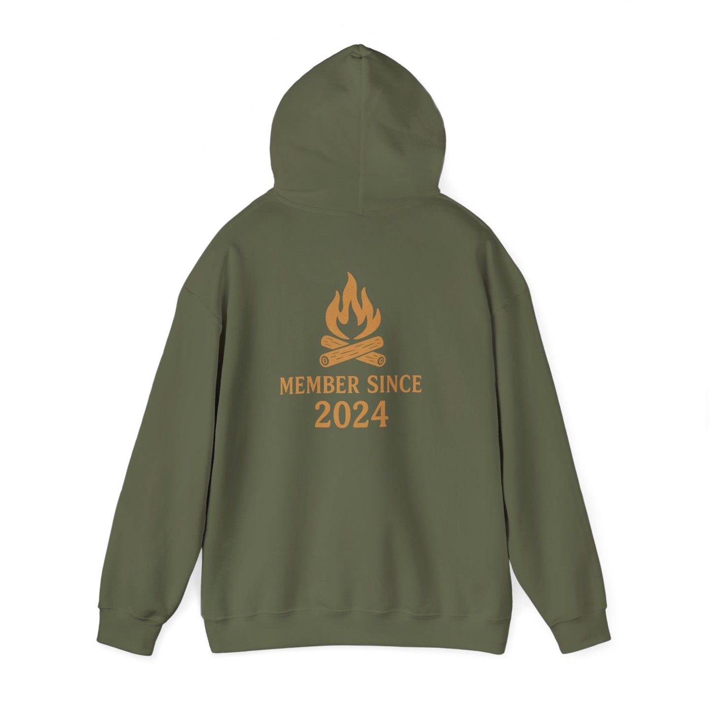 Bigfoot Campfire Club Hoodie, Mountains & Labrador, Unisex Pullover, Outdoor Camping Sweatshirt, Nature Lover Gift