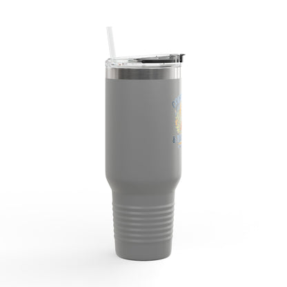 Country Roads Touchdowns Tailgating Insulated Travel Mug, 40oz - Game Day Cup, Football Fans Gift, Sports Lover, Tailgate Party Supplies,