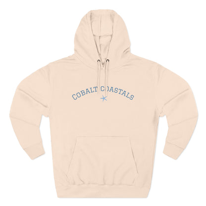 Cozy Cobalt Coastals Hoodie - Comfortable Fleece Pullover for Relaxation, Perfect Gift, Casual Wear, Holiday Style, Fashion Layering