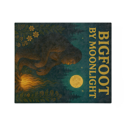 🧣 Bigfoot by Moonlight Blanket – Cozy Gift for Cryptid Lovers 🌙🦶