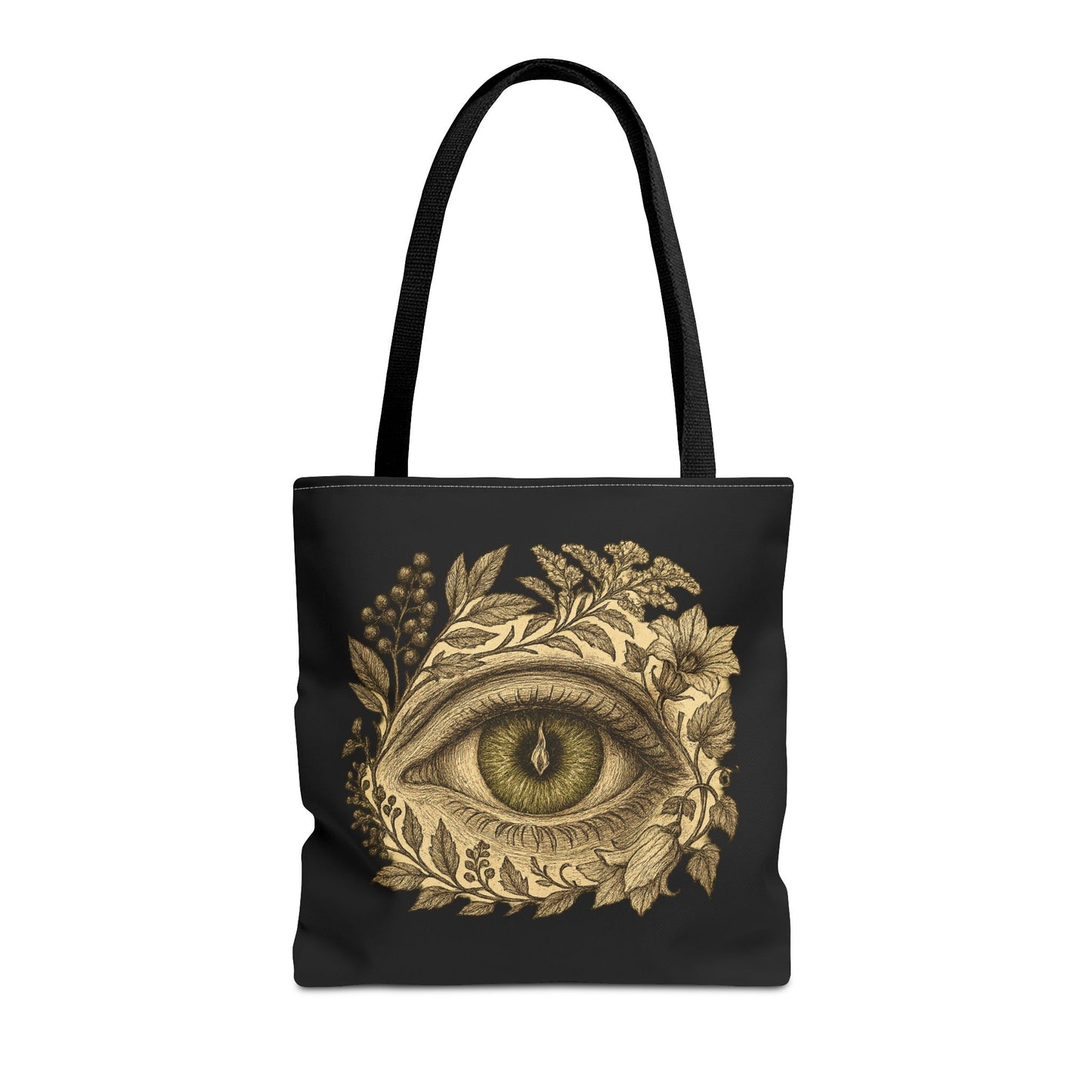Floral Green Eye Tote Bag