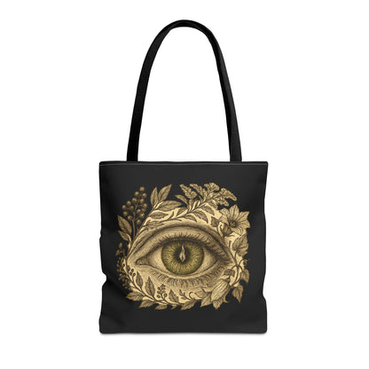 Floral Green Eye Tote Bag