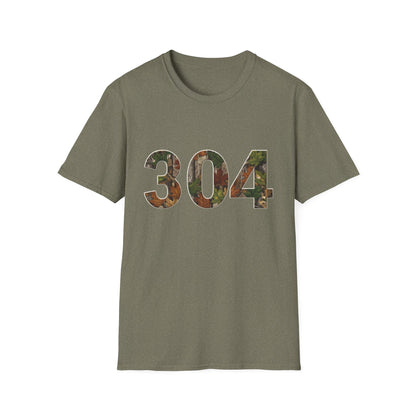 West Virginia Area Code Camo T-Shirt, WV Camo Tee, Mountain State Shirt, Appalachian Tee, 304 Area Code Shirt