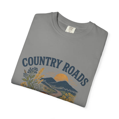 Country Roads Gameday T-shirt, Country Roads Tailgating Shirt, Touchdowns Tee, West Virginia Fan Apparel, Unisex Tee