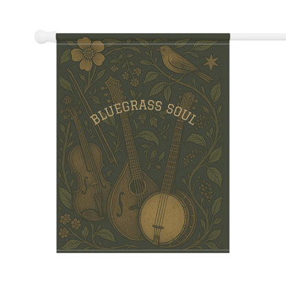 Flag Banner, Bluegrass Soul Garden & House Flag, Outdoor Concert Decor, Music Festival Pennant, Nature Lover Gift, Housewarming Party