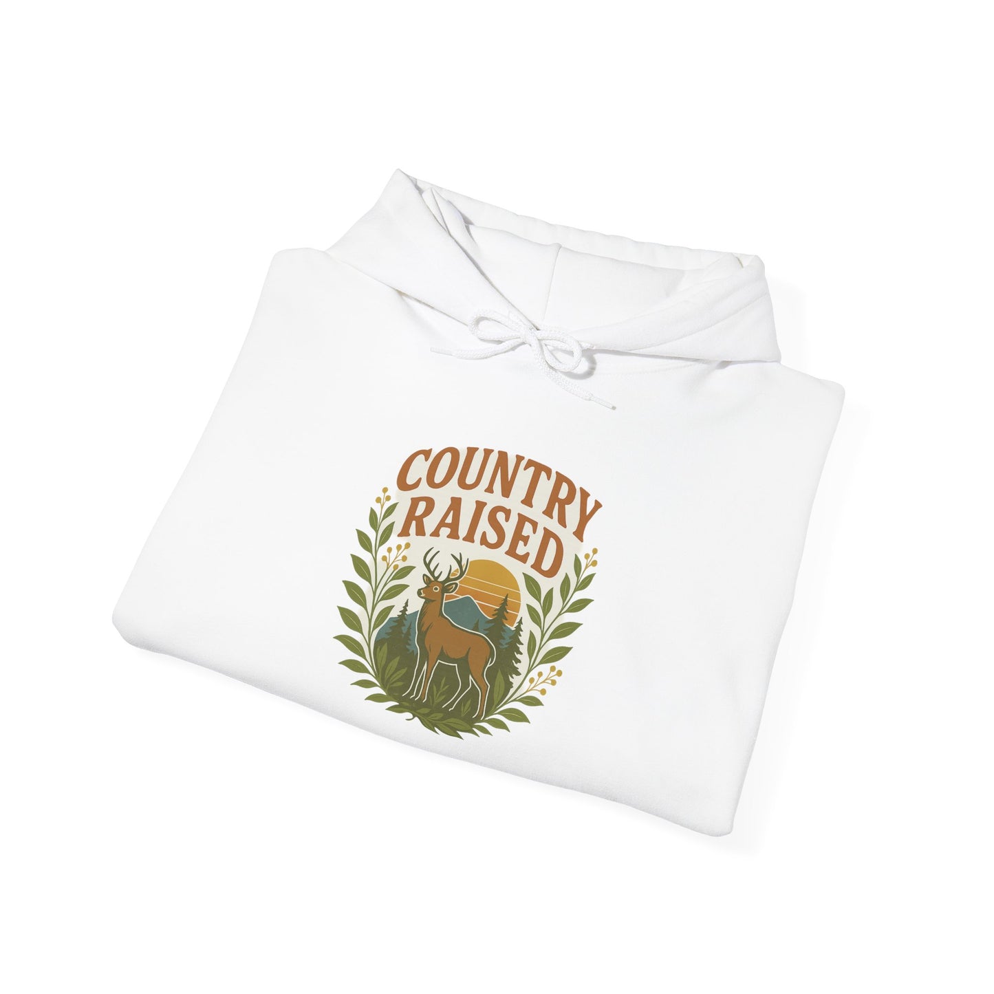 Country Raised Hoodie, Farm Life Pullover, Rural Living Sweatshirt, Outdoor Adventure Jumper, Ranch Style Outerwear