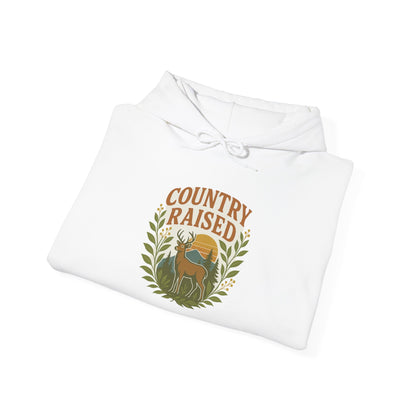 Country Raised Hoodie, Farm Life Pullover, Rural Living Sweatshirt, Outdoor Adventure Jumper, Ranch Style Outerwear