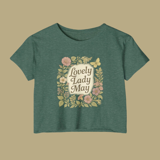 Lovely Lady May, Vintage Floral T-Shirt