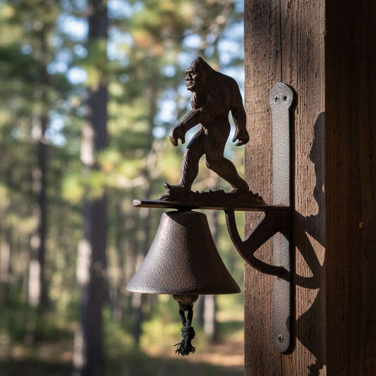 Rustic Cast Iron Bigfoot Dinner Bell