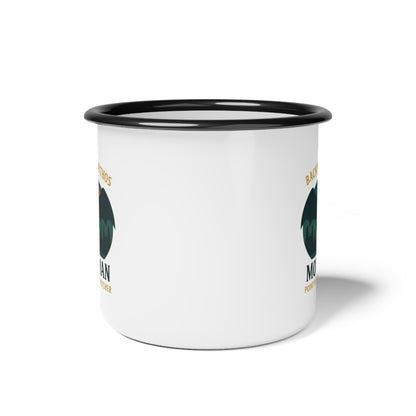 Backyard Mythos Moth man Enamel Camping Mug – Point Pleasant Watcher