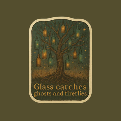 Whimsical Ghost & Firefly Vinyl Decals, Aesthetic Window Stickers, Home Decor, Nature Lover Gifts, Unique Wall Art, Halloween Decor