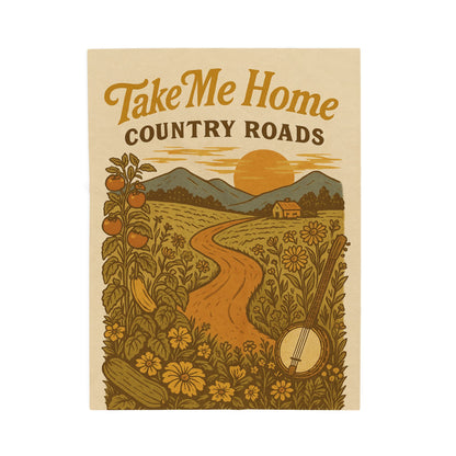🏞️ Country Roads Plush Blanket – Cozy Gold-Toned Country Comfort 🌾🧡