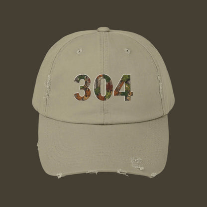 Camo Cap, West Virginia Hat, Distressed Baseball Cap, Unisex Trucker Hat, Vintage Style Dad Hat, Outdoor Camouflage Headwear