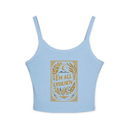 Cropped Tank Top, I'm all your'n, Spaghetti Strap Shirt, Summer Concert Outfit, Music Festival