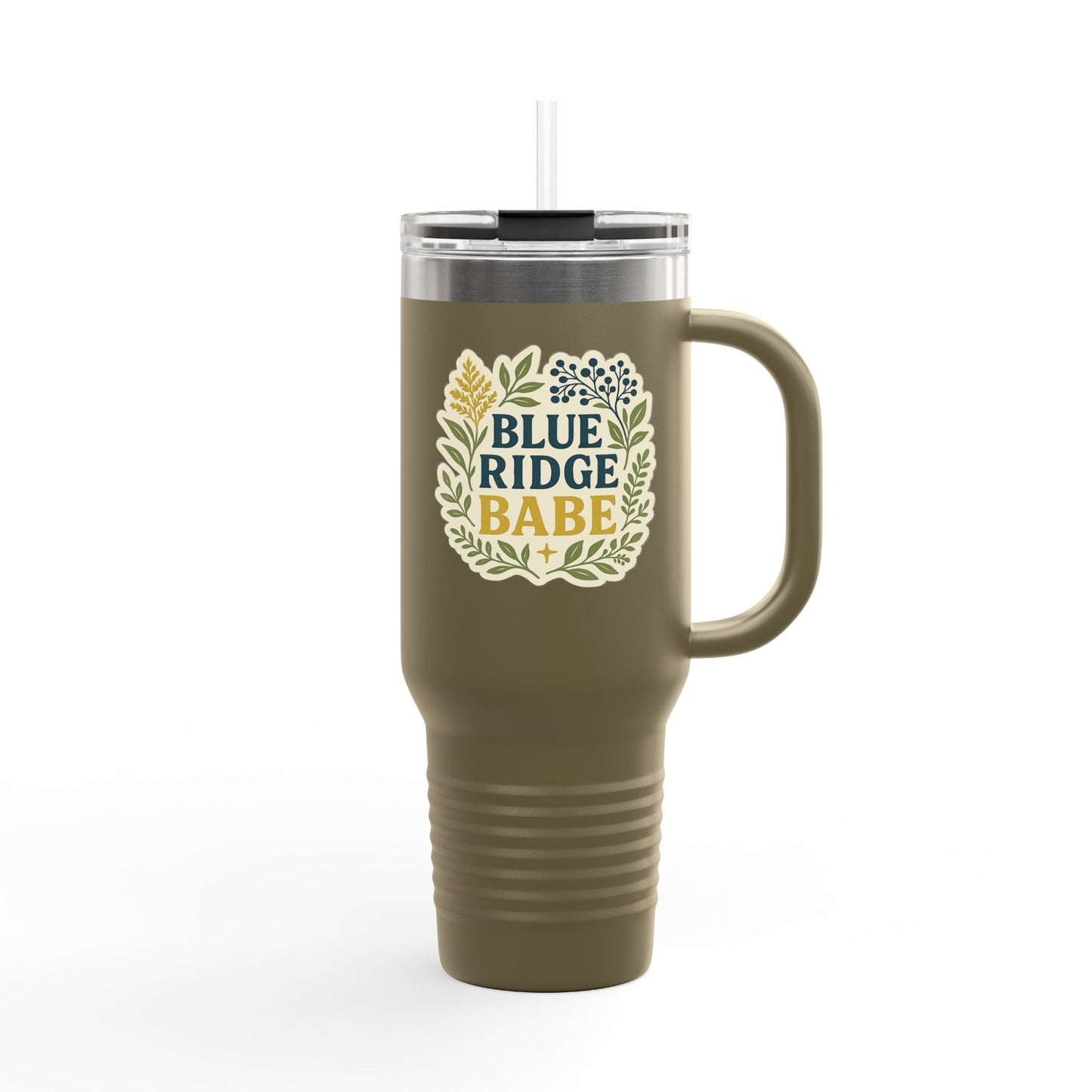 Blue Ridge Babe Insulated Travel Mug, 40oz - Tailgating Tumbler for Travelers, Cozy Cool Drink Cup, Mountain Lover Gift Idea, Outdoor
