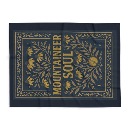 🟡 Mountaineer Soul Fleece Blanket – Cozy West Virginia Pride Throw 💙