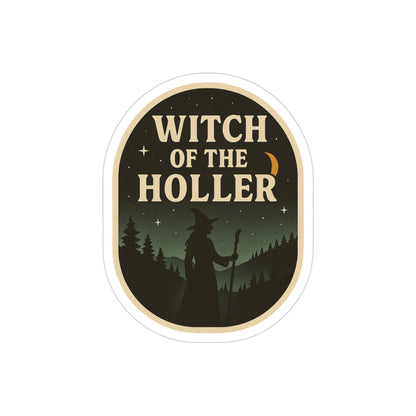 Witch of the Holler Outdoor Sticker, Mystical Die-Cut Design, Car Decor, Halloween Gift, Boho Aesthetic, Nature Lover Decal