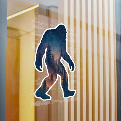 Bigfoot Forest Sticker – Sasquatch Yeti Cryptid Vinyl Decal