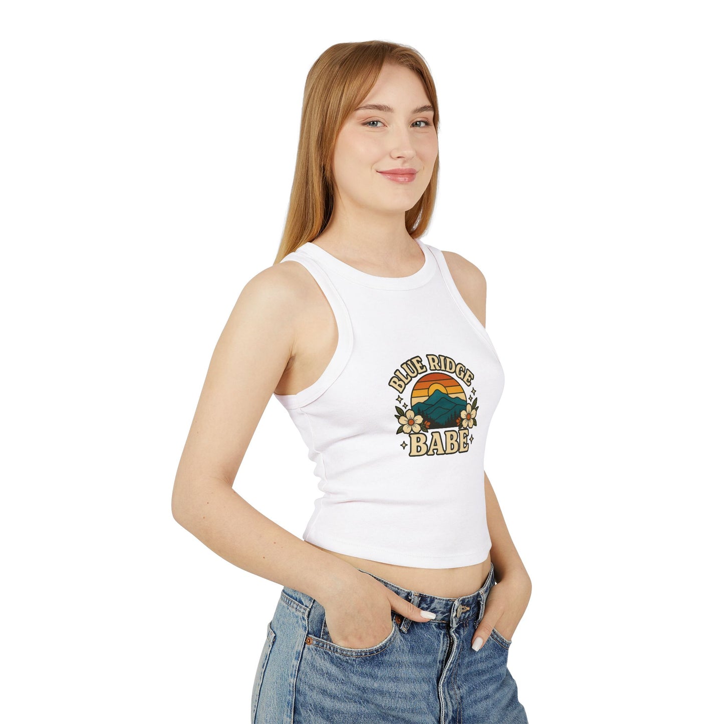 Women's Vintage Graphic Tank Top - Blue Ridge Babe, Summer Fashion, Boho Style, Festival Wear, Outdoor Adventures, Gift for Her