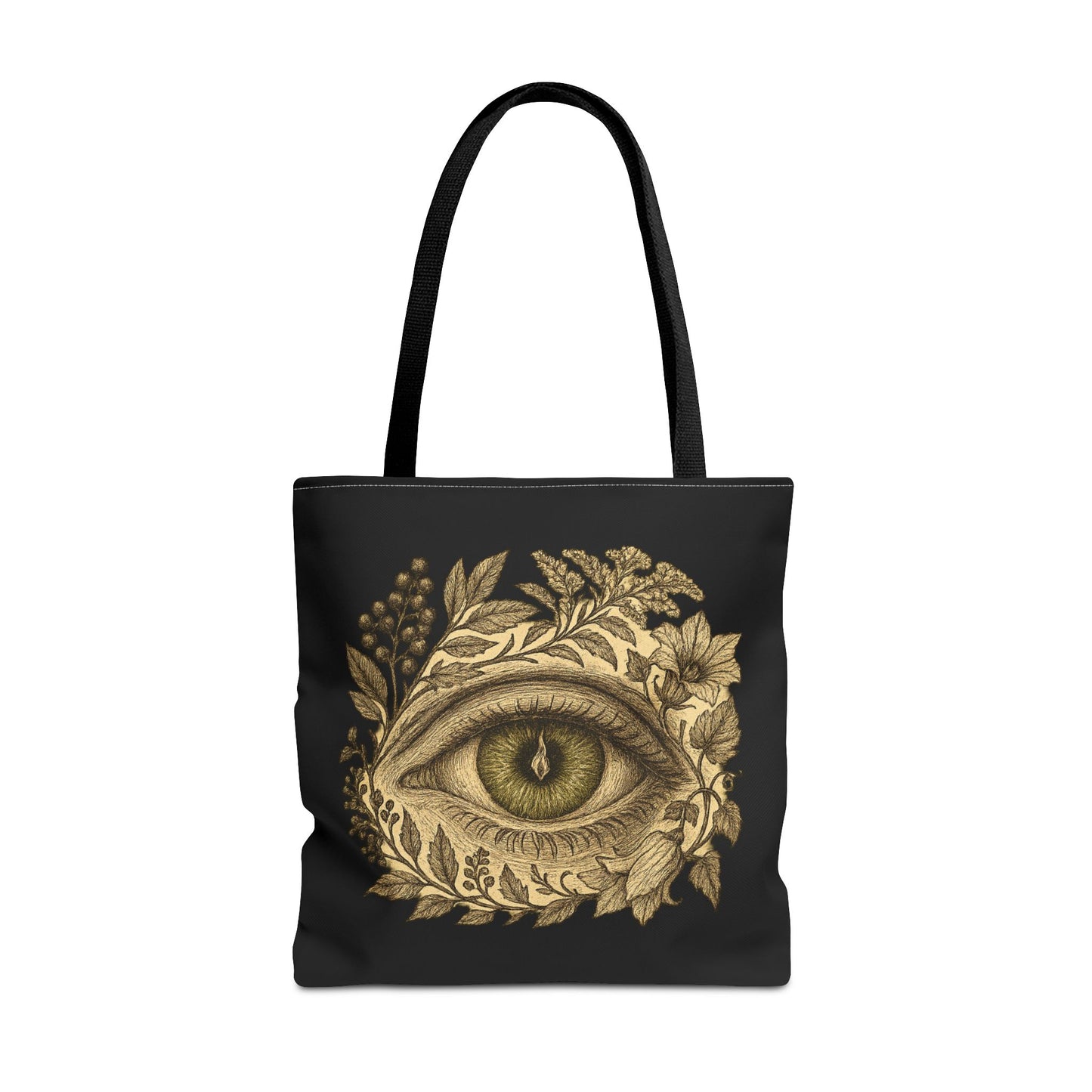 Floral Green Eye Tote Bag