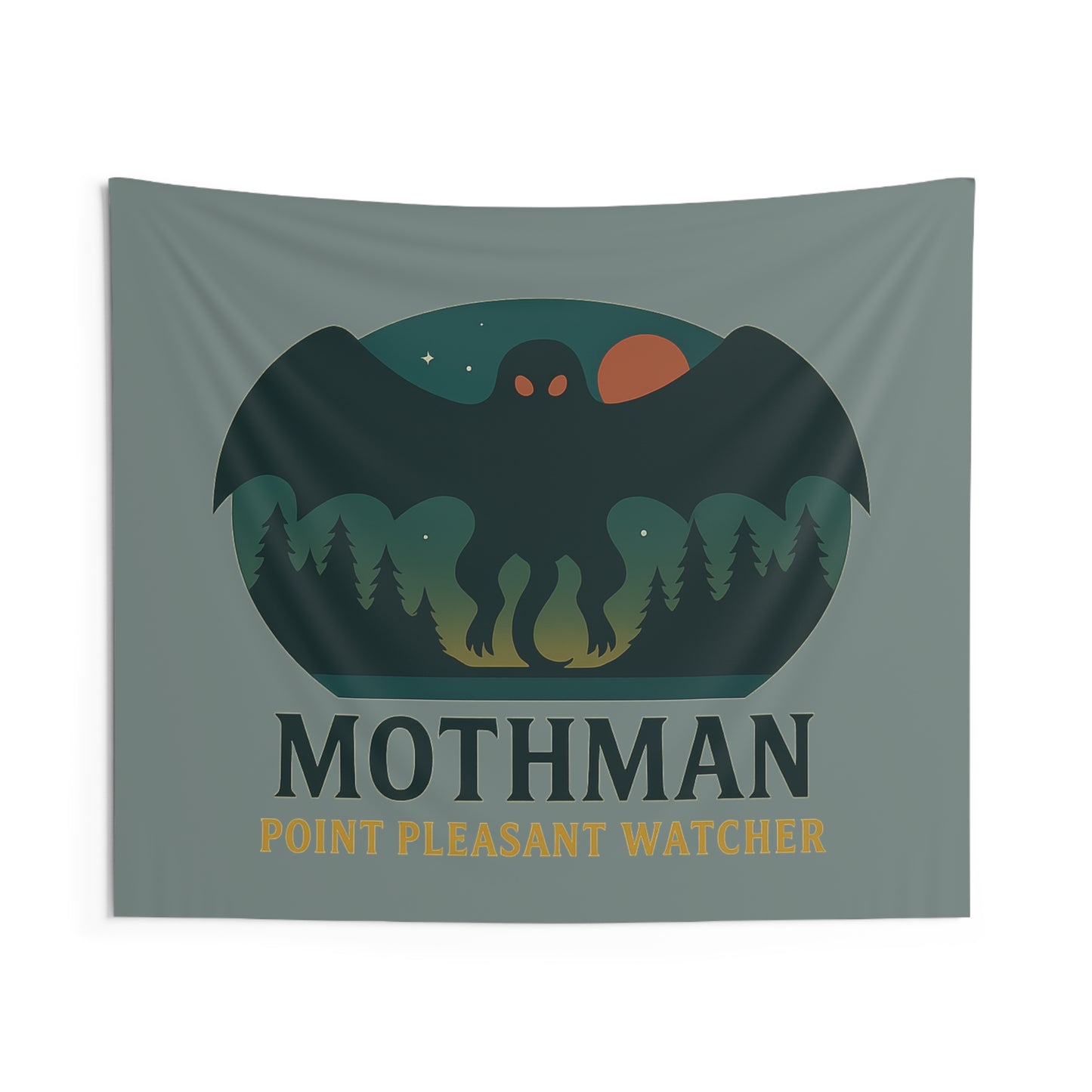 Mothman Wall Tapestry — Cryptid Home Décor