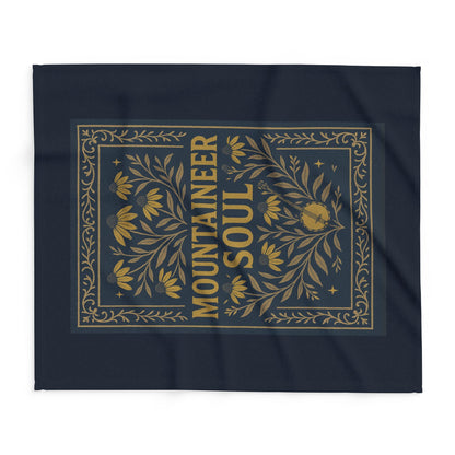🟡 Mountaineer Soul Fleece Blanket – Cozy West Virginia Pride Throw 💙