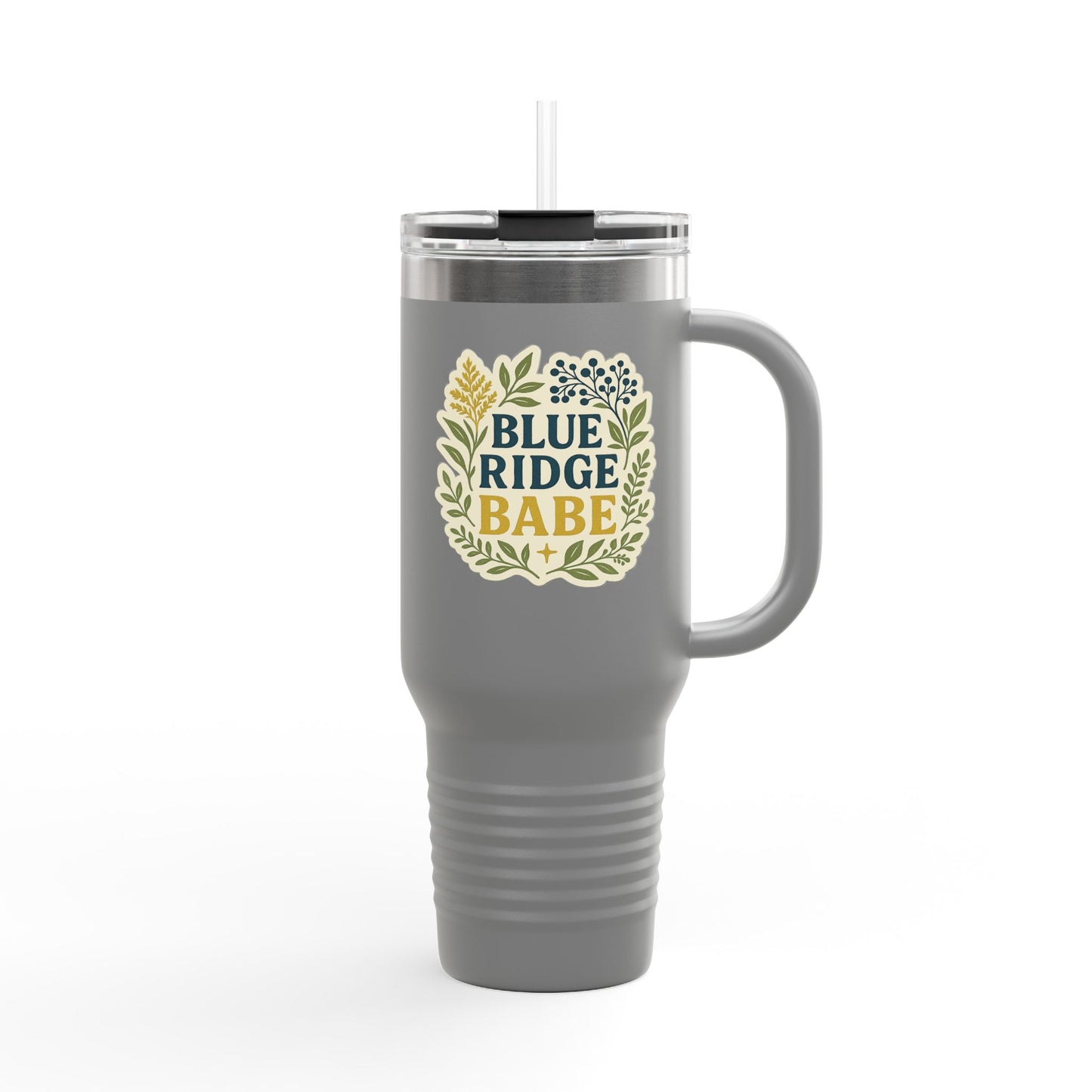 Blue Ridge Babe Insulated Travel Mug, 40oz - Tailgating Tumbler for Travelers, Cozy Cool Drink Cup, Mountain Lover Gift Idea, Outdoor