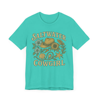 Saltwater Cowgirl Oversized faded beach Tee