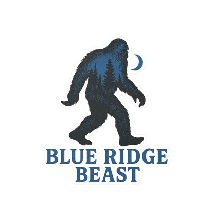Bigfoot-Themed Kiss-Cut Vinyl Decals, Blue Ridge Beast Stickers for Laptop, Car, Wall Decor, Outdoor Adventure, Gift for Nature Lovers