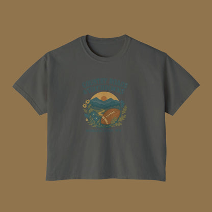 Cropped Tee, West Virginia Gameday Shirt, Game Day T-Shirt, Boxy Fit Top