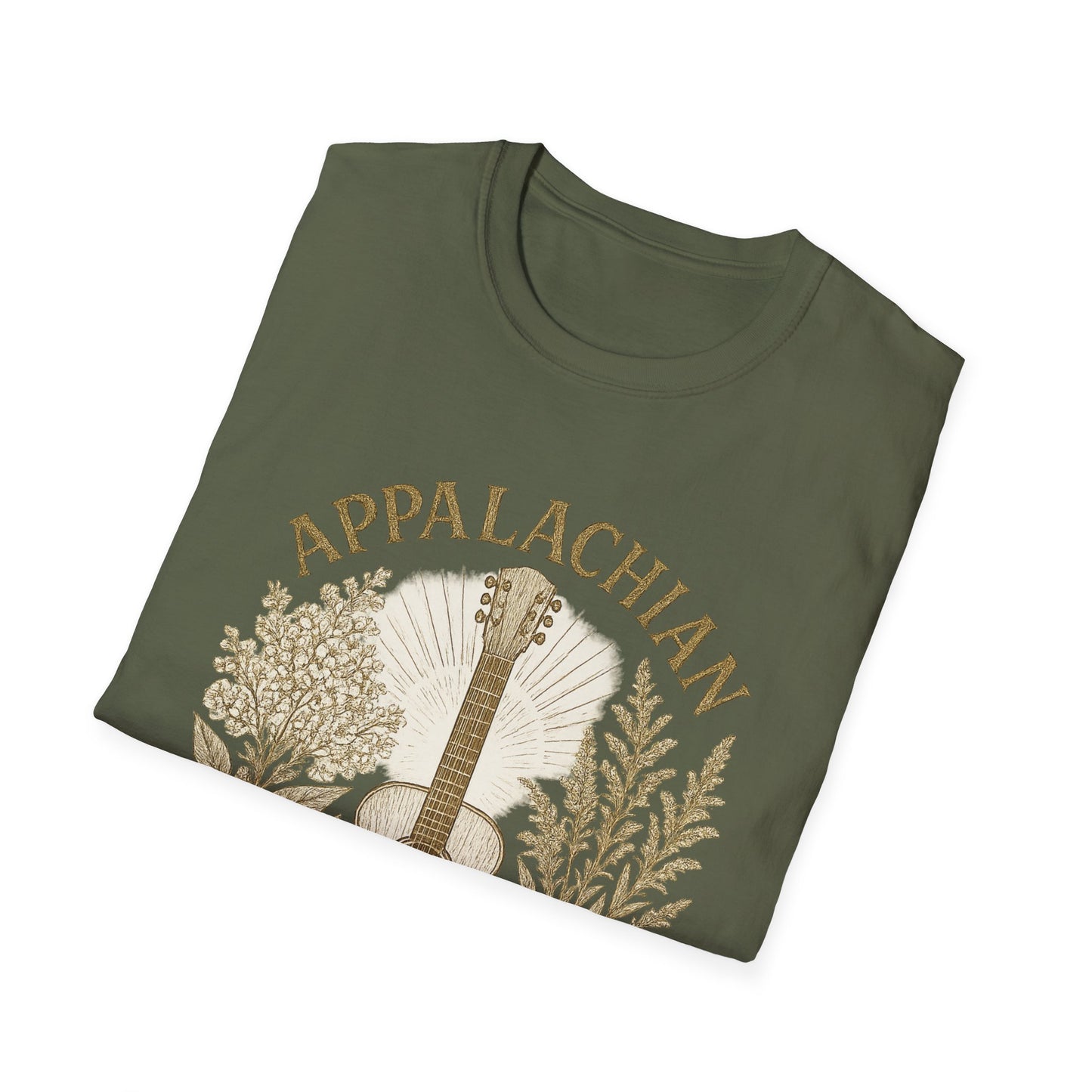 Appalachian Queen T-Shirt, Botanical Graphic Tee, Unisex Softstyle Shirt, Gift for Music Lovers, Casual Wear, Festival Outfit