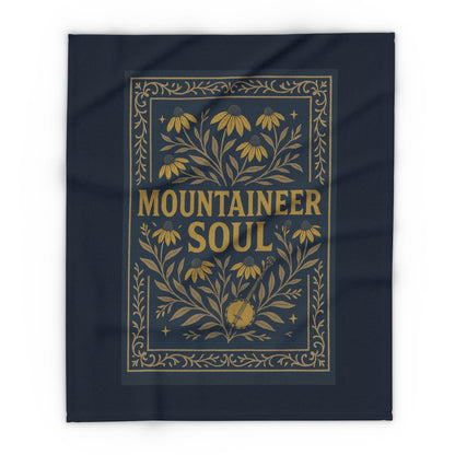 🟡 Mountaineer Soul Fleece Blanket – Cozy West Virginia Pride Throw 💙