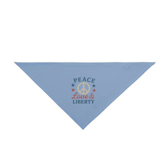 Peace, Love, Liberty – 4th of July Dog Bandana 🎆🐾