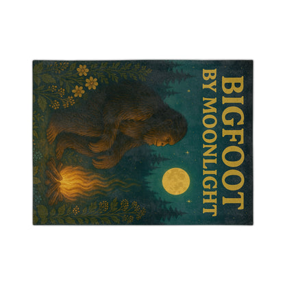 🧣 Bigfoot by Moonlight Blanket – Cozy Gift for Cryptid Lovers 🌙🦶