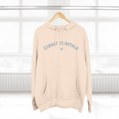 Cozy Cobalt Coastals Hoodie - Comfortable Fleece Pullover for Relaxation, Perfect Gift, Casual Wear, Holiday Style, Fashion Layering