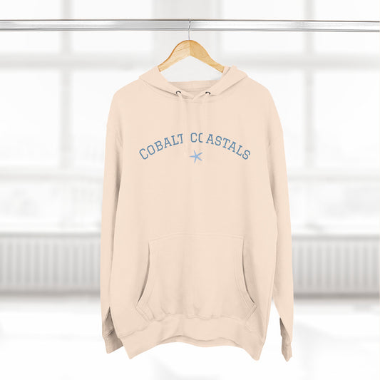 Cozy Cobalt Coastals Hoodie - Comfortable Fleece Pullover for Relaxation, Perfect Gift, Casual Wear, Holiday Style, Fashion Layering