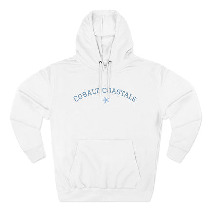 Cozy Cobalt Coastals Hoodie - Comfortable Fleece Pullover for Relaxation, Perfect Gift, Casual Wear, Holiday Style, Fashion Layering