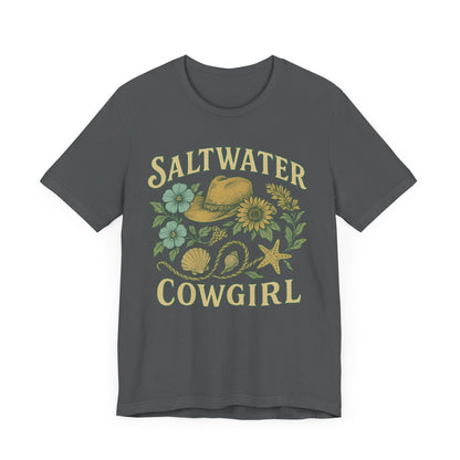 Saltwater Cowgirl Oversized faded beach Tee