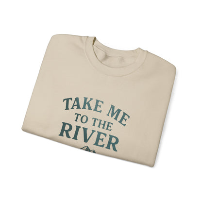 Vintage River Oversized Crewneck Sweatshirt, Retro Sweatshirt, Unisex Jumper, Cozy Pullover, River Lover Gift, Vintage Sweatshirt