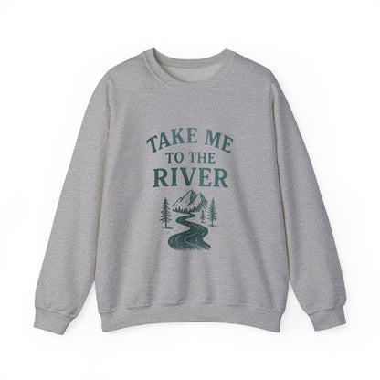 Vintage River Oversized Crewneck Sweatshirt, Retro Sweatshirt, Unisex Jumper, Cozy Pullover, River Lover Gift, Vintage Sweatshirt