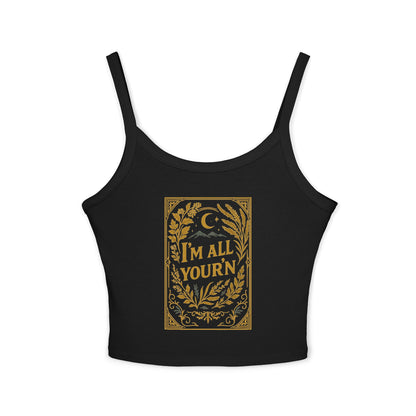 Cropped Tank Top, I'm all your'n, Spaghetti Strap Shirt, Summer Concert Outfit, Music Festival