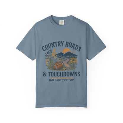 Country Roads Gameday T-shirt, Country Roads Tailgating Shirt, Touchdowns Tee, West Virginia Fan Apparel, Unisex Tee