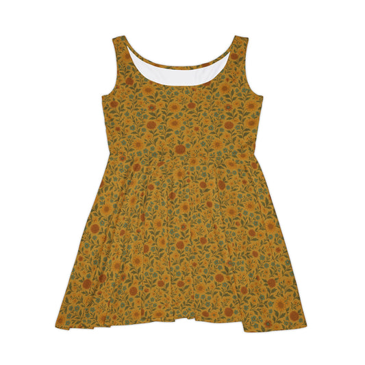 Sunflower Skater Dress – Late Summer Bloom