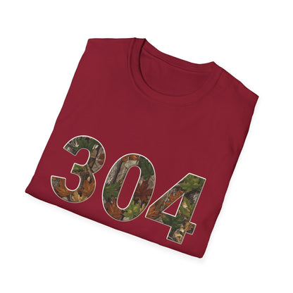 West Virginia Area Code Camo T-Shirt, WV Camo Tee, Mountain State Shirt, Appalachian Tee, 304 Area Code Shirt