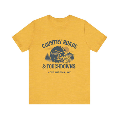 Country Roads and Touchdowns T-Shirt, Game Day Shirt, Retro College Football Tee